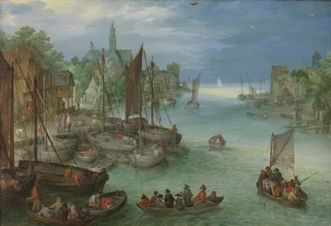 View of a City by a River